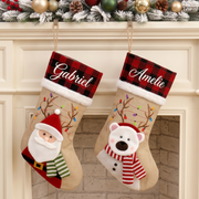 2026 Personalized Christmas Stockings, Embroidered Family Name Stockings, Knit Christmas Custom Holiday Stocking, Xmas Mantel Decor Gift