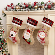 2026 Personalized Christmas Stockings, Embroidered Family Name Stockings, Knit Christmas Custom Holiday Stocking, Xmas Mantel Decor Gift