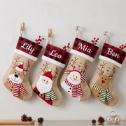2026 Personalized Christmas Stockings, Embroidered Family Name Stockings, Knit Christmas Custom Holiday Stocking, Xmas Mantel Decor Gift