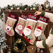 2026 Personalized Christmas Stockings, Embroidered Family Name Stockings, Knit Christmas Custom Holiday Stocking, Xmas Mantel Decor Gift