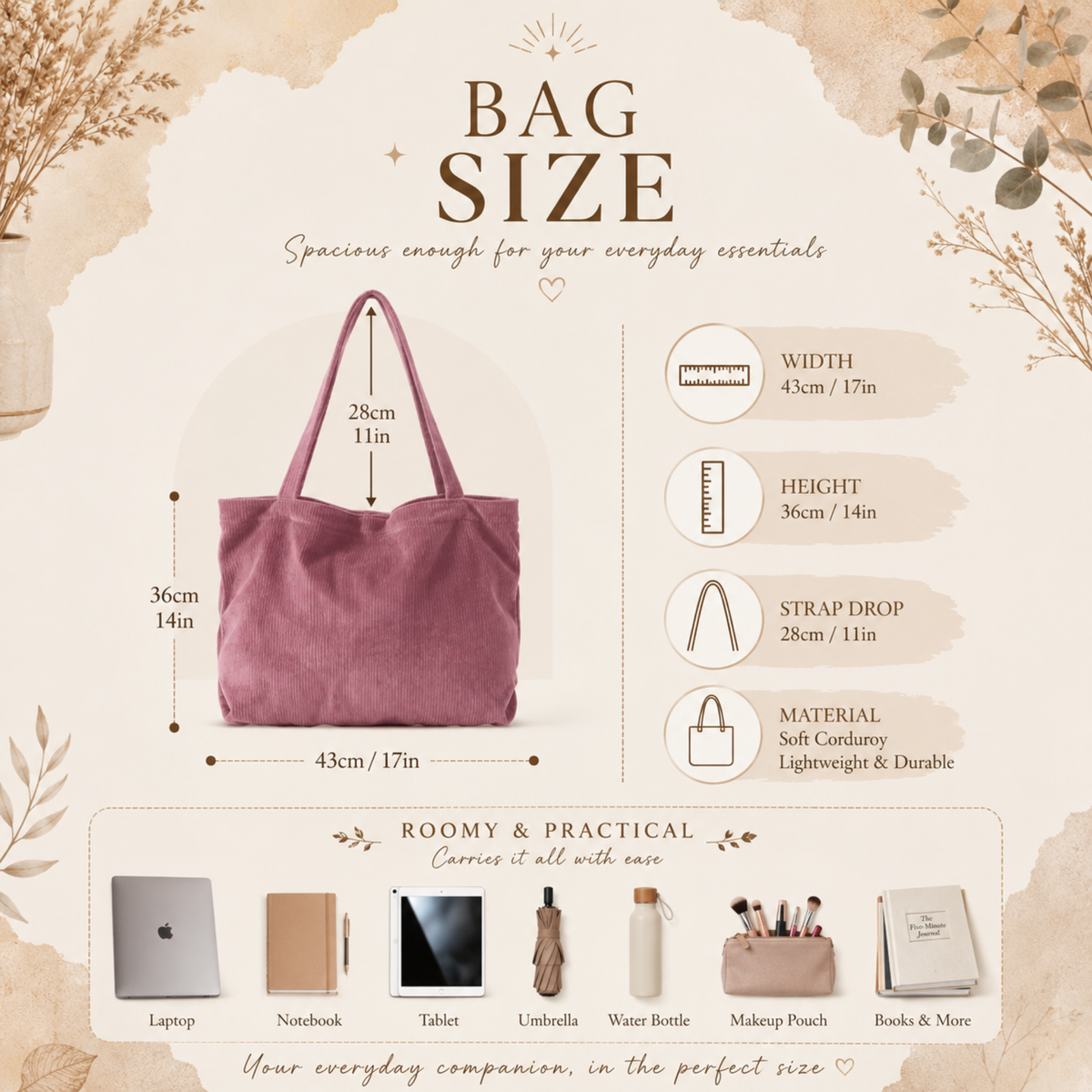 Custom Chenille Name Tote Bag, Personalized Corduroy Work Purse with Zipper, Bridesmaid Gift Bag