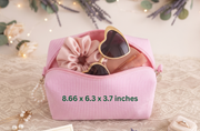 Monogram Seersucker Toiletry Bag, Custom Personalized Initial Bridesmaid Makeup Bag, Graduation Party Gift