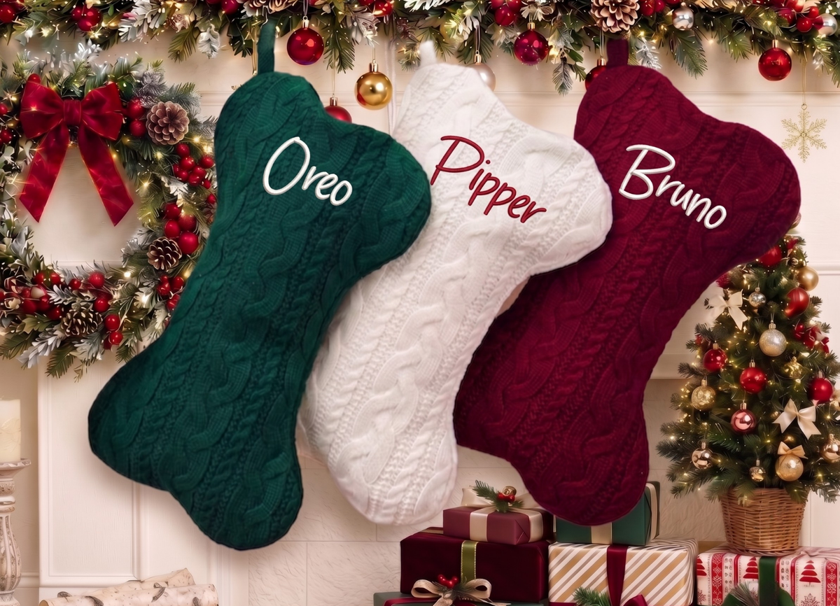 2026 Personalized Christmas Stockings, Xmas Embriodered Family Name Knit Holiday Stockings Gift, Custom Home Decor