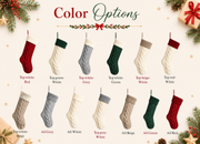 2026 Personalized Christmas Stockings, Xmas Embriodered Family Name Knit Holiday Stockings Gift, Custom Home Decor