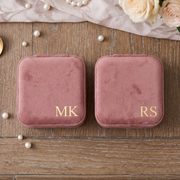 Personalized Bridesmaid Proposal Jewelry Box, Custom Travel Velvet Jewelry Case for Mom, Wedding Favors, Birthday Christmas Gift