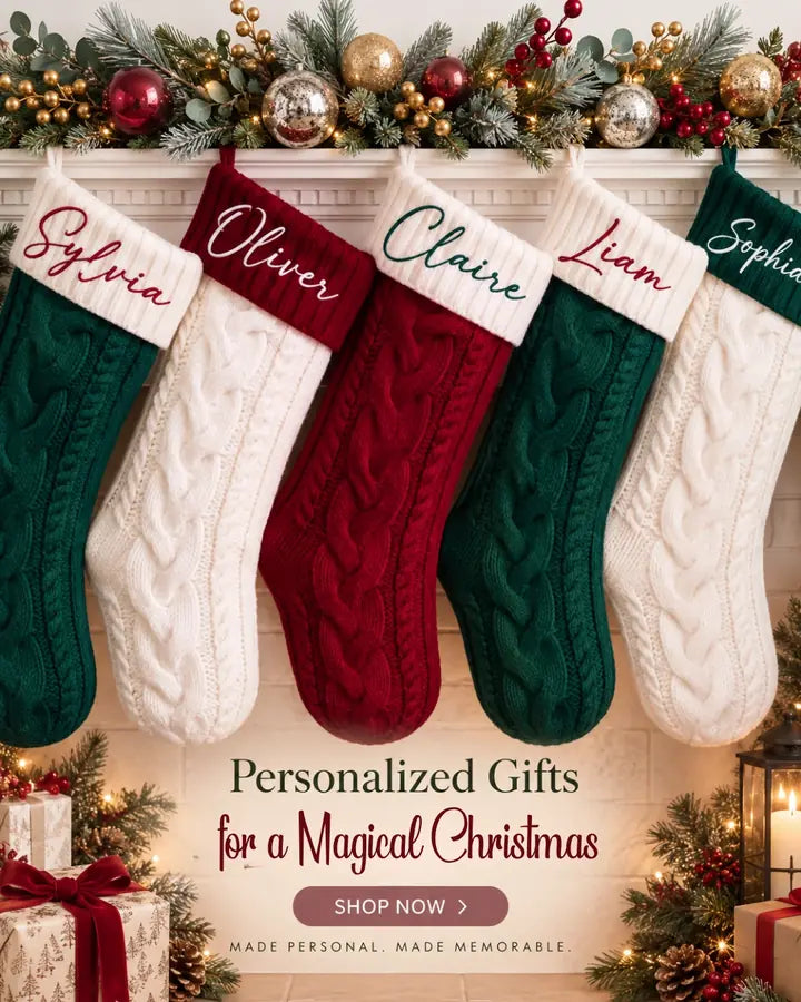 Personalized Christmas stockings and holiday gifts